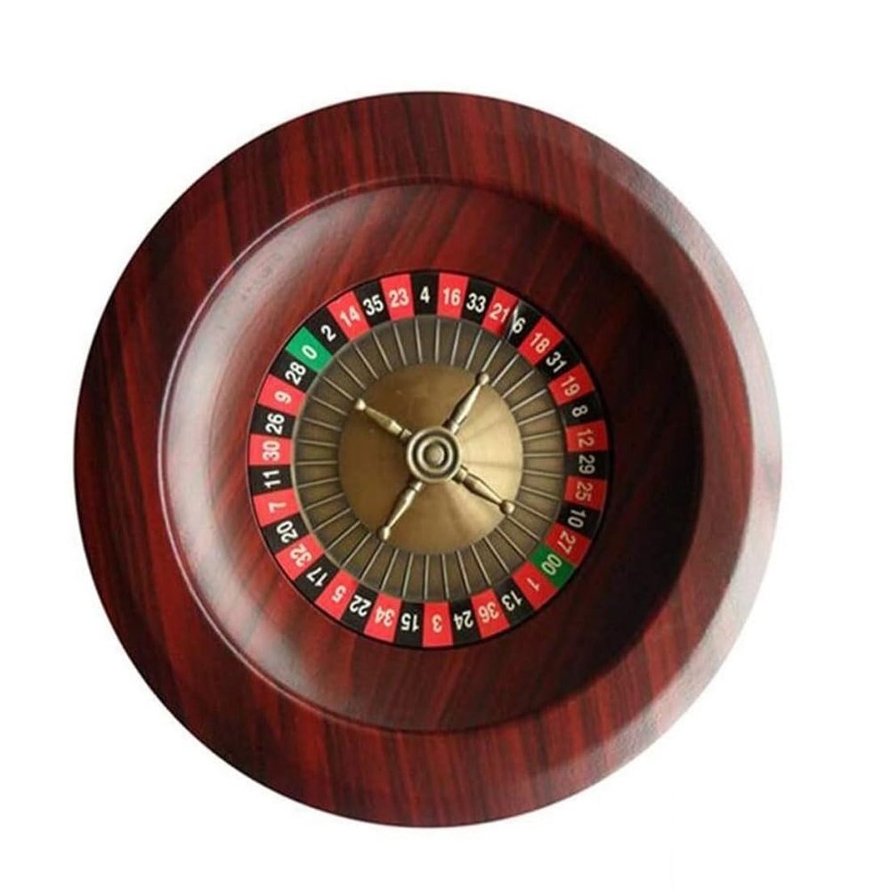 12 Inch Roulette Table Roulette Wheel Set, Solid Wood Casino Roulette Wheels Set for Adults, Spinning for Home Game Night Party