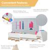 UTEX 2 in 1 Building Block Wall Panel for Kids with Shelf and Hooks, Wood Wall Shelf for Playroom, Nursery view 4