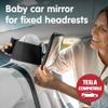 Onco Fixed Headrest Baby Car Mirror - Tesla-Compatible Car Mirror for Baby, 100% Shatterproof & Shake-Proof, Non-Slip with 360 Rotation, Newborn Must Haves view 2