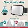 Onco Fixed Headrest Baby Car Mirror - Tesla-Compatible Car Mirror for Baby, 100% Shatterproof & Shake-Proof, Non-Slip with 360 Rotation, Newborn Must Haves view 4