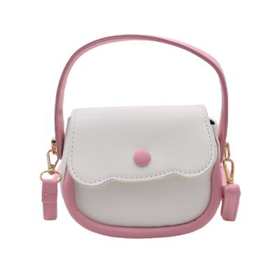 AMPOSSTO Kids Purse Small Crossbody Bag for Girls Little Girls Cute Wristlet Handbag Mini Shoulder Bag Pink