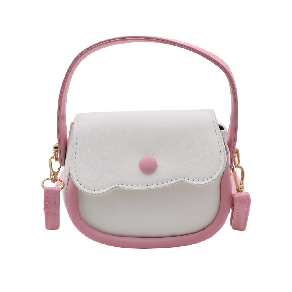 AMPOSSTO Kids Purse Small Crossbody Bag for Girls Little Girls Cute Wristlet Handbag Mini Shoulder Bag Pink