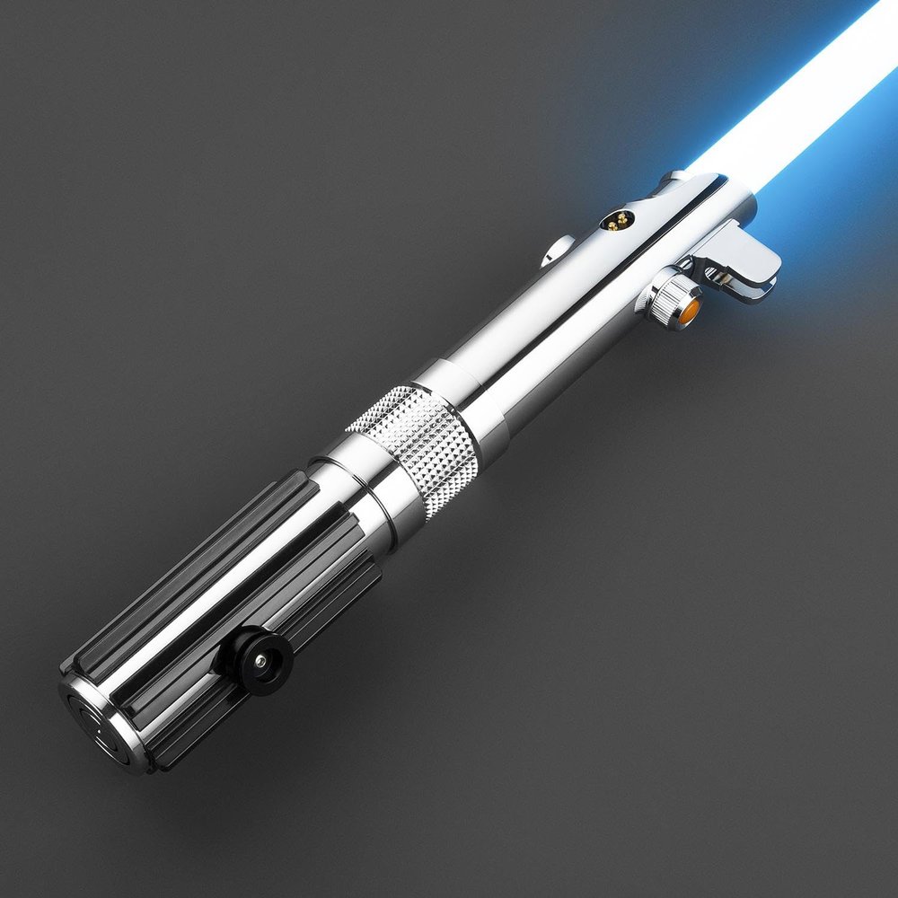 SaberX Chosen One Dueling Lightsaber Color Changing 12w LED, Sound Effects, Duel Ready Polycarbonate Blade, Ergonomic Aircraft Aluminum Handle for Beginners and Enthusiasts - 82cm Baselit