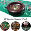 12" Wood Roulette Wheel Set,Casino Grade Precision Bearing, Turntable Leisure Table Games for Home Game Night Or A Club Party view 2