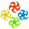 PICK A TOY Light Up Ninja Flyers Set, 4 LED Electronic Stars, Heavy Duty Rubber Throwing Discs, Interactive Kids Toys for Tossing Games and Play, 4 Colors (Red, Blue, Yellow, Green) view 2