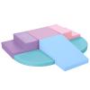 TODIBY 6-Piece Foam Climbing Blocks for Toddlers: Colorful Climbing Gym PU Leather Baby Foam Building Blocks Indoor Toy view 1