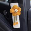 BNTR Car Seat Belt Cover Stocking Stuffers Cute Creative Toy Flower Cloud Duck Safety Seatbelt Shoulder Pad Auto Accessory Neck Cushion Protector Seatbelt Shoulder Protector Nice Gift (Yellow Flower) view 1