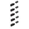 5Pairs Gold Plated Terminal Red Servo Connectors MPX 8 Pins Connector Plug RC Accessories for RC Model Car Plane Boat Charger(5pairs Black) view 1
