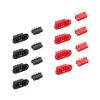 5Pairs Gold Plated Terminal Red Servo Connectors MPX 8 Pins Connector Plug RC Accessories for RC Model Car Plane Boat Charger(5pairs Black) view 2