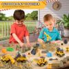 Asoxt 43-Piece Construction Sensory Playset  2 lbs Play Sand, 4 DIY Trucks, Crane & Road Signs  Creative Sandbox Toy for Kids Ages 3+ view 4