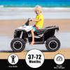 12V Kids Ride On ATV 4 Wheeler Electric Vehicle for Toddlers, Battery Powered Toy Car with LED Lights, Music, High/Low Speed, Treaded Tires for Boys Girls, White view 2