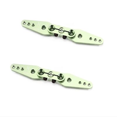 2 Pcs 23T/24T Long Straight Servo Horn Steering Arm Rocker for JR/SANWA/KO/HIREC Servo of DIY RC Car/Airplane/Boat Model(24T Green)