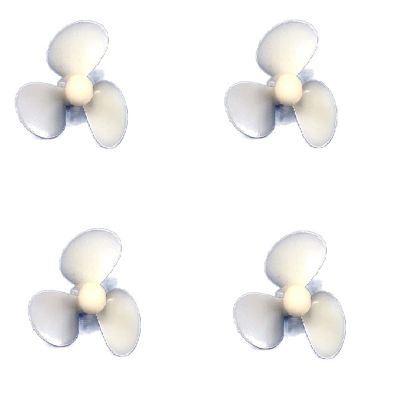 4pcs 30mm Plastic Copper Core Three-Blade Propellers M3 Paddle Hole CW CCW Propeller for RC Simulation Boat Model Accessories(30mm CCW)