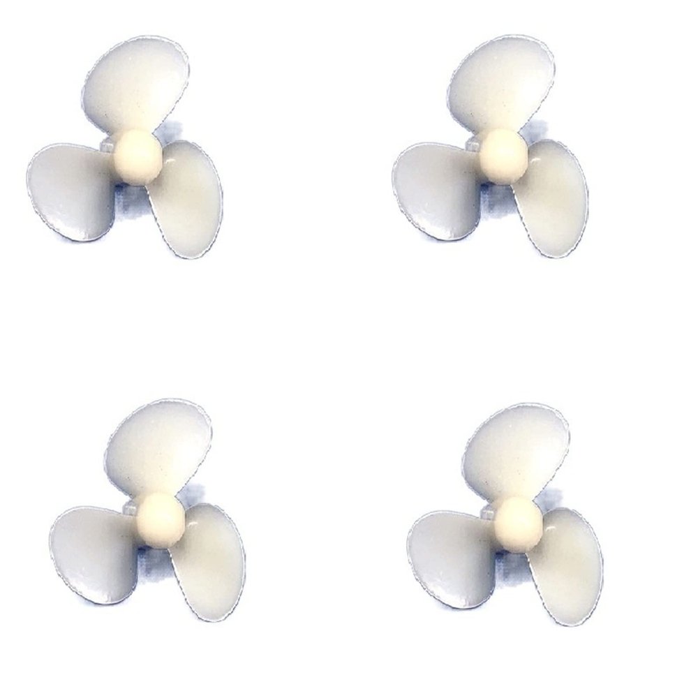 4pcs 30mm Plastic Copper Core Three-Blade Propellers M3 Paddle Hole CW CCW Propeller for RC Simulation Boat Model Accessories(30mm CCW)