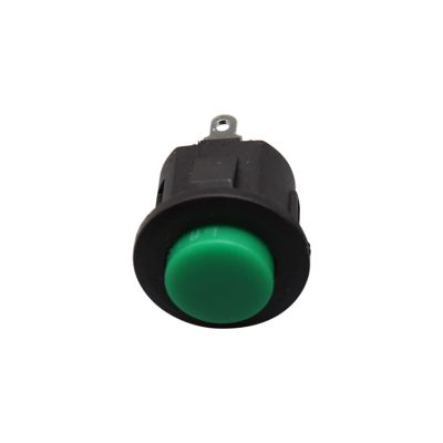 20PCS 14mm Snap-in Lock-Free Reset Button Red/Green Start-Stop Horn Round Switch for DIY RC Boat/Car/Airplane Models(Green)