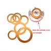 5PCS Cylinder Head Gasket Air Cylinders Cover Dia.16.3/22/27.6mm Washer DIY for RC Boat Model 3.5CC/CMB 7.5CC/CMB 15CC Engine(27.6x0.1mm) view 3