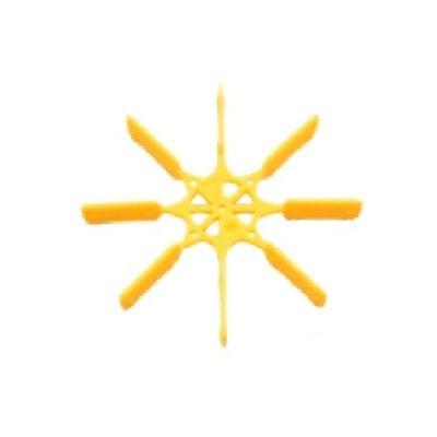 20PCS 2 * 70mm/100mm Standard Paddle Wheel Propeller Ship Model Accessories Blue/Green/Black/Yellow for DIY RC Remote Control Boat(100mm Yellow)