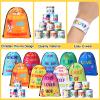 Frienda 20 Pcs Bible Verse Party Favors Includes Jesus Loves You Drawstring Backpack Bags Christian Slap Bracelets for VBS Religious Birthday Gifts Sunday School Classroom Prizes(Stylish) view 2