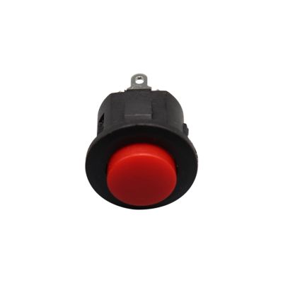 20PCS 14mm Snap-in Lock-Free Reset Button Red/Green Start-Stop Horn Round Switch for DIY RC Boat/Car/Airplane Models(Red)