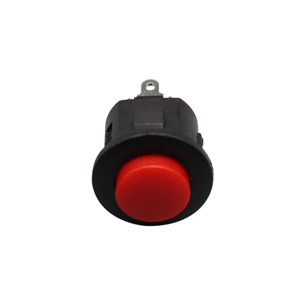 20PCS 14mm Snap-in Lock-Free Reset Button Red/Green Start-Stop Horn Round Switch for DIY RC Boat/Car/Airplane Models(Red)