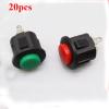 20PCS 14mm Snap-in Lock-Free Reset Button Red/Green Start-Stop Horn Round Switch for DIY RC Boat/Car/Airplane Models(Red) view 2