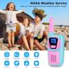 Topsung Walkie Talkies for Kids Girls Boys Toddler Long Range Walkie-Talkie Rechargeable 2 Pack for Adults Seniors Camping Skiing Cruise, Family Pink 2 Way Radio Toys with Lanyard NOAA USB VOX view 4