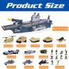 Military Aircraft Carrier Toys, Army Toys with 10 Vehicles, Fighter Jet Helicopter Tanks and Army Men Action Figures Toy for Kids Boys Girls view 3