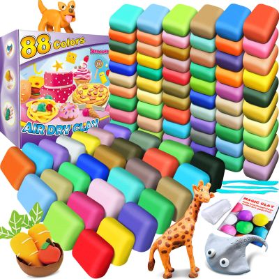 Air Dry Clay 88 Colors, Modeling Clay for Kids, DIY Molding Magic Clay, Gift for Kids