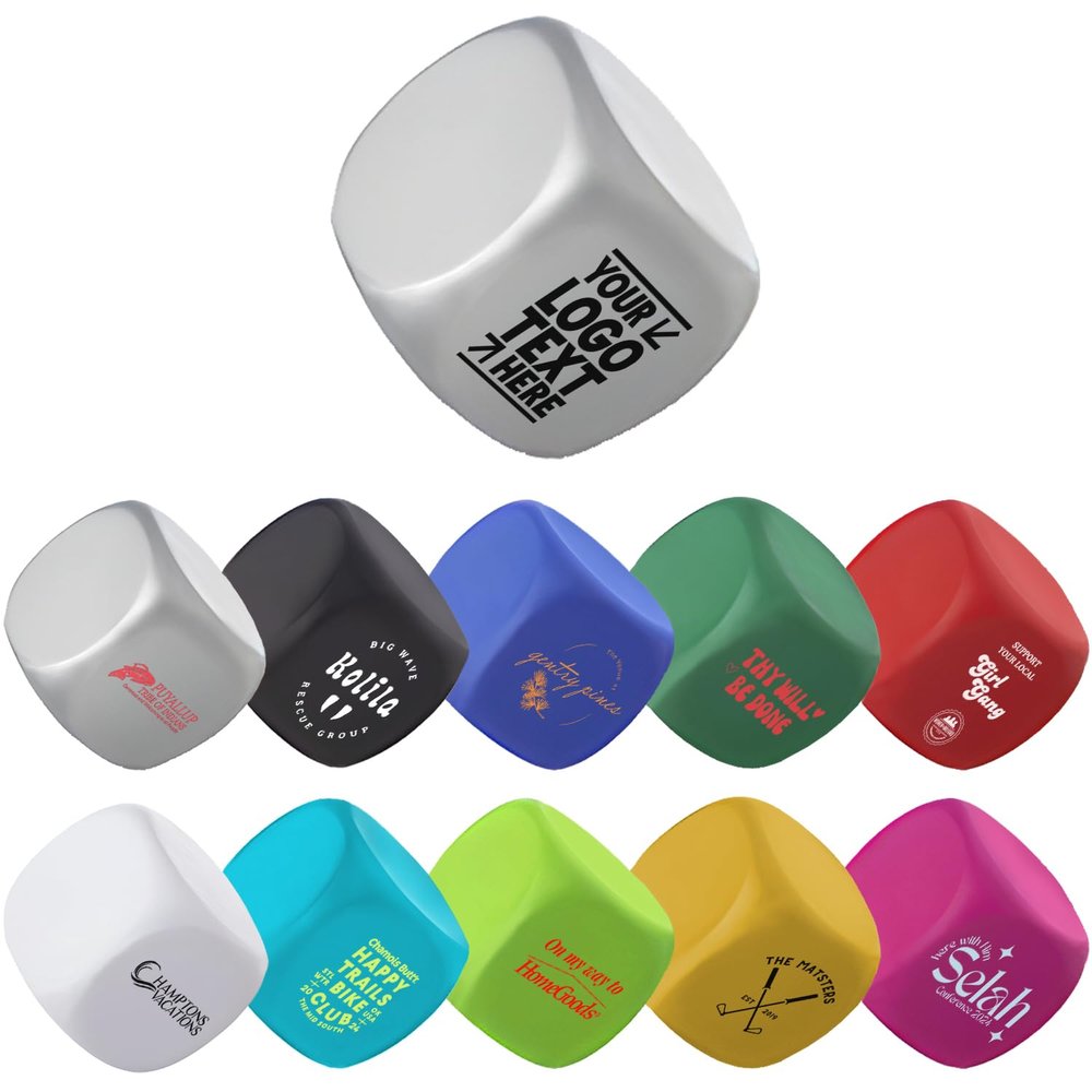 200 Sets of Custom Stress Relief Foam Balls with Logo, Bulk Rounded Square Shape Personalized Foam Balls, Anxiety Stress Relief Stress, Perfect for Office, Travel or Home