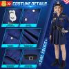 Luucio Police Officer Costume for Girls With Gear Uniform - Halloween Costume for Kids view 2