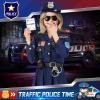 Luucio Police Officer Costume for Girls With Gear Uniform - Halloween Costume for Kids view 4