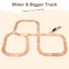 Wooden Train Track Set 53pcs, Wood Train Tracks Accessories Expansion Pack fits Melissa and Doug, fits Brio, fits Thomas, Montessori Toys, Birthday Gift for Boys Girls Toddler Kids (Train Track) view 4