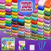 Air Dry Clay 100 Colors, Modeling Clay for Kids, DIY Molding Magic Clay, Gift for Kids view 2