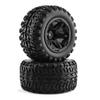 Dantenron 1/16 RC Off Road Truck Tires OD 104mm and Hard Plastic Wheels Rims 12mm Hex 1/10 Rubber Monster Tyres for 1:16 Scale Truck Car MJX Hyper Go H16 16207 16208 16209 16210 4PCS (Black) view 3