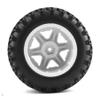 Dantenron 1/16 RC Off Road Truck Tires OD 104mm and Hard Plastic Wheels Rims 12mm Hex 1/10 Rubber Monster Tyres for 1:16 Scale Truck Car MJX Hyper Go H16 16207 16208 16209 16210 4PCS (White) view 3
