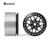 Chanjorlin 2.2 RC Beadlock Wheels Rims 12mm Hex 1/10 Aluminum Alloy Mud Slingers Hubs for 1:10 Rock Crawler Car Axial SCX10 Tamiya CC01 D90 RR10 RC4WD Gen8 Traxxas TRX4 2.2" Tires 4PCS (Black) view 2