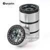 Chanjorlin 2.2 RC Beadlock Wheels Rims 12mm Hex 1/10 Aluminum Alloy Mud Slingers Hubs for 1:10 Rock Crawler Car Axial SCX10 Tamiya CC01 D90 RR10 RC4WD Gen8 Traxxas TRX4 2.2" Tires 4PCS (Titanium) view 3