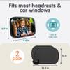Onco Baby Car Mirror & Car Window Shades Bundle (18.9  12) - UPF 50+ Window Shade, 100% Shatter-Proof Car Mirror for Baby, Universal Shades & Mirror view 4
