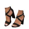 Women's Chunky High Heel Sandal Strappy Open Toe Ankle Strap Dress Shoes for Women Cross Strap Zip Up Pumps Sandals view 1