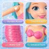 Mermaid Bath Toys for Toddlers Kids Girls - Princess Wind Up Tail Flap Floating Water Bathtub Toys, Swimming Pool Bathing Time Fun (12 Pack) view 3