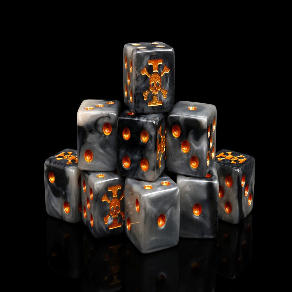 BARON OF DICE Inquisition Resin Dice (25-Pack) Wargaming Dice for Sci-Fi and Fantasy Wargames, 16mm