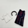 14.5 inch Doll Outfit-School Plaid Jumper include Blouse and Matching Headband/Add on Option: Sock and Shoe (Doll is not included) (Jumper,White Sock,Shiny Shoe, Plaid 36) view 4