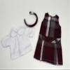 14.5 inch Doll Outfit-School Plaid Jumper include Blouse and Matching Headband/Add on Option: Sock and Shoe (Doll is not included) (Jumper,White Sock,Matte Shoe, Plaid 54) view 4