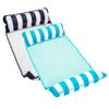 Aqua 4-in-1 Monterey Hammock Pool Float & Water Hammock, Multi-Purpose, Inflatable Pool Floats for Adults, Patented Thick, Non-Stick PVC Material, One Light Blue & One Navy/White Stripe, 2-Pack view 1