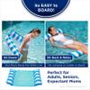 Aqua 4-in-1 Monterey Hammock Pool Float & Water Hammock, Multi-Purpose, Inflatable Pool Floats for Adults, Patented Thick, Non-Stick PVC Material, One Light Blue & One Navy/White Stripe, 2-Pack view 3