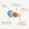 mushie Silicone Nesting Spheres Sensory Toy (Blush) | Pack of 3 view 2