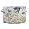 Bulletgxll Cotton Rope Basket Watercolor Floral Large Storage Basket 20" x 14" Laundry Basket With Handles for Blankets Toys Clothes Book view 1