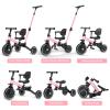 XJD Toddler Bike, 6 in 1 Folding Toddler Tricycle for 1-4 Year Old with Parental Control Handle, Balance Bike with Removable Pedal, Backrest, Adjustable Seat, First Birthday Gifts (Pink) view 2