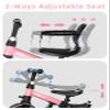 XJD Toddler Bike, 6 in 1 Folding Toddler Tricycle for 1-4 Year Old with Parental Control Handle, Balance Bike with Removable Pedal, Backrest, Adjustable Seat, First Birthday Gifts (Pink) view 3