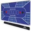Poker Table Top - Foldable 70" x 35" Texas Hold'em Poker Mat with Non-Slip Backing and Zipper Carrying Bag - Waterproof and Portable Casino Table Topper Card Mat for Home Game Nights Up to 10 Players view 1
